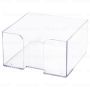 Подставка для бумажного блока 90х90х50мм пластиковая прозрачная BRAUBERG 1/20 (Клиент)