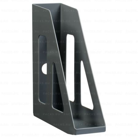 Лоток вертикальный для бумаг 253х250х70мм серый Актив СТАММ 1/6