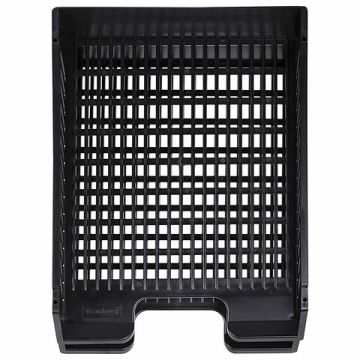 Лоток горизонтальный для бумаг сетчатый черный (2шт) MAXI Brauberg 1/5