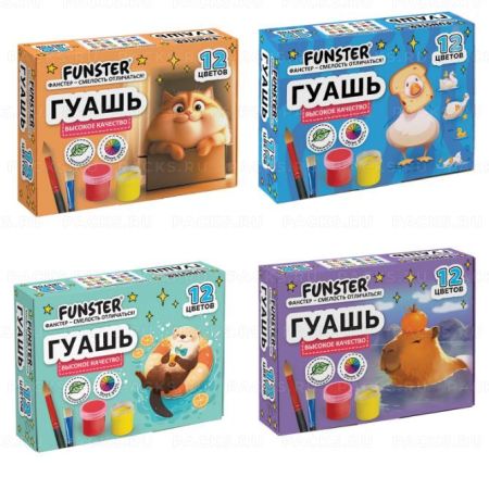 Гуашь 12цв 15мл FUNSTER 1/12