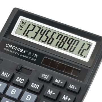 Калькулятор настольный CROMEX 888 (185х145мм) 12 разрядов черный 1/30/90