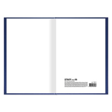 Книга учета 96л 200х290мм клетка,  бумвинил, типограф. блок STAFF 1/10