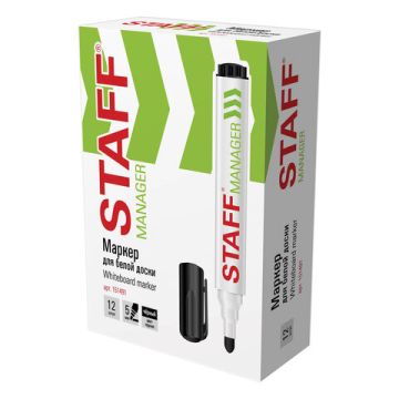Маркер для доски черный 5мм круглый наконечник Manager STAFF 1/12