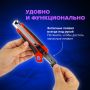 Нож канцелярский 18мм автофиксатор с резиновой вставкой+3лезв черно-красный Brauberg 1/12/144
