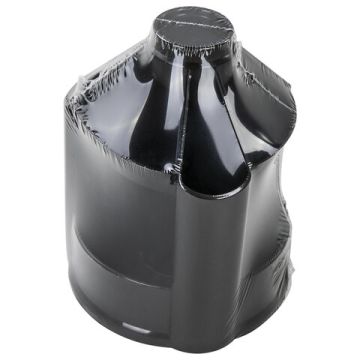 Подставка-органайзер 107х107х130мм вращающаяся 10 отделений черная Brauberg Mini 1/10 (клиент)