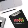 Доска-планшет с прижимом А5 15,8х23см картон/ПВХ черная STAFF 1/48 (клиент)
