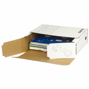 Короб архивный с клапаном А4 (260х325мм) 100мм до 900л микрогофрокартон белый STAFF 1/20 (Клиент)